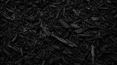 Black dyed mulch texture