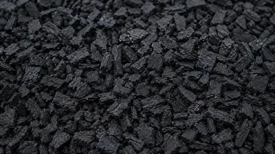 Rubber mulch texture